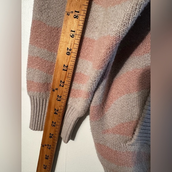 Varley ANTHROPOLOGIE XS MERINO WOOL Mayberry Full Zip Blush Tunic Animal Print - Picture 16 of 16